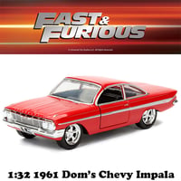 JADATOYS 1:32 ワイルドスピードダイキャストカー DOM'S CHEVY IMPALA