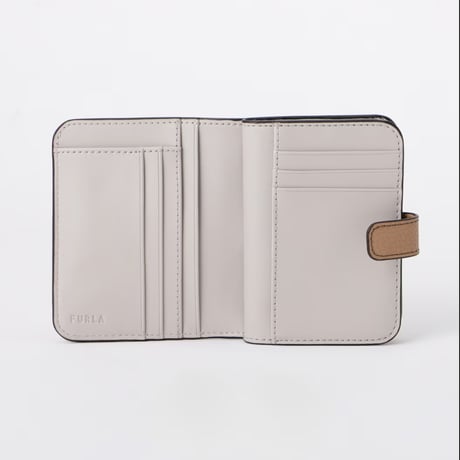 FURLA RITZY S COMPACT WALLET 二つ折り財布 WP00260BX3632 DESERT O+PERLA E IN T.
