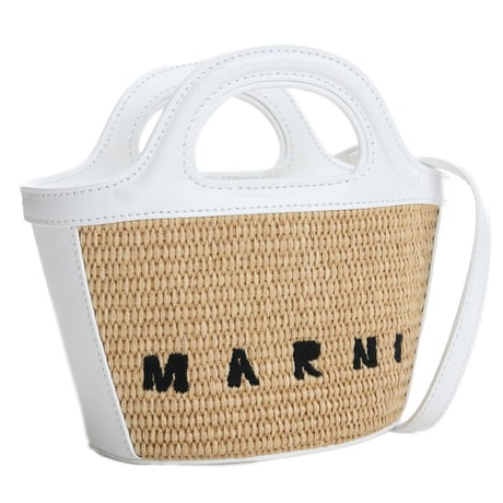マルニ MARNI カゴバッグ ブランド 2way ハンドバッグ バスケットバッグ ロゴ BMMP0067Q0 P3860 Z0T01 ホワイト系