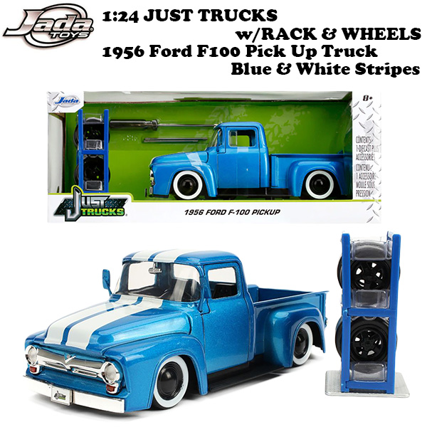ミニカー JUST TRUCKS w/RACK &amp; WHEELS 1973 Ford JADATOYS 1:24 JUST TRUCKS w/RACK & WHEELS 1973
