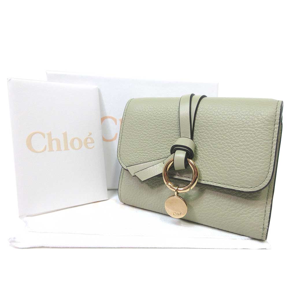 クロエ 三つ折り財布(小銭入れあり) Chloe' アルファベット レザー