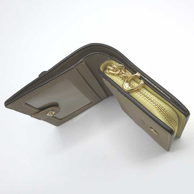 コーチ 二つ折り財布 COACH スナップ ウォレット レザー フローラル