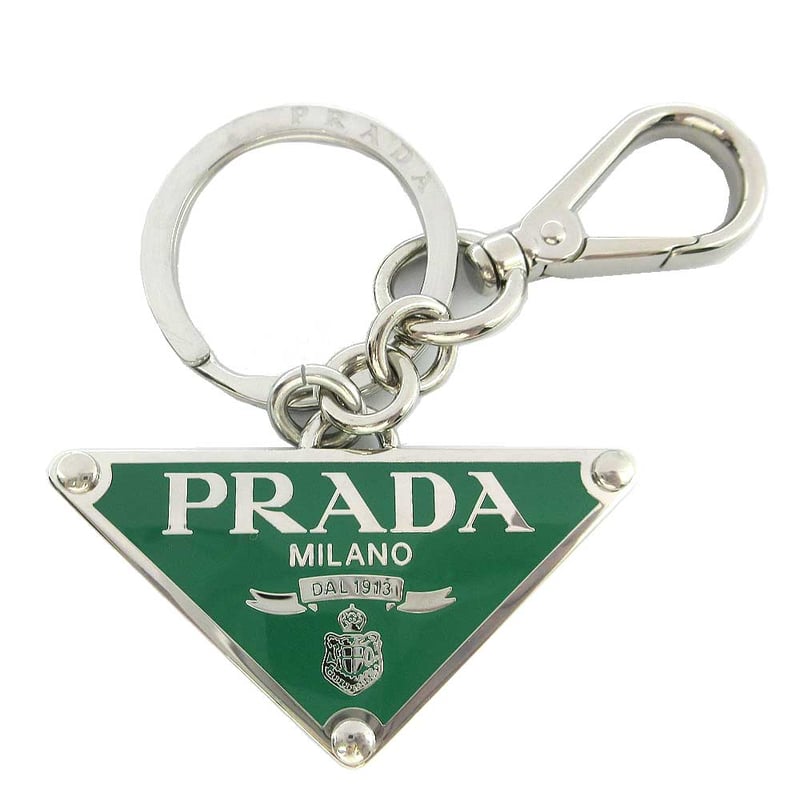 プラダ キーホルダー PRADA メタル 三角プレートチャーム プラダ キーホルダー PRADA メタル 三角プレートチャーム