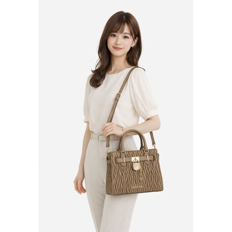 🎀MICHAEL KORS OUTLET HAMILTON サッチェル スモール　 #35S6GHMS1Y220　キャメル