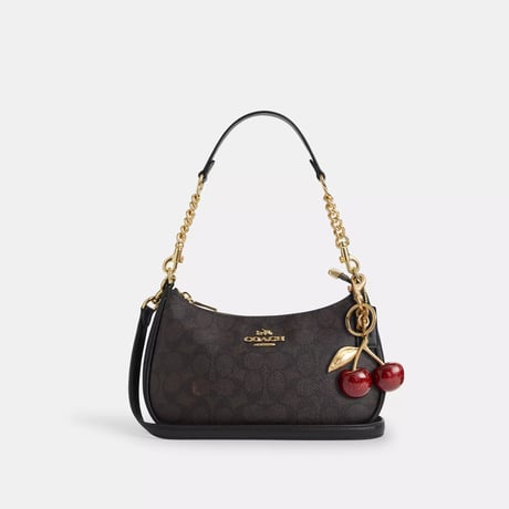 🎀コーチ COACH　テリ ショルダー バッグ・シグネチャー キャンバス　CV933 IMXAQ