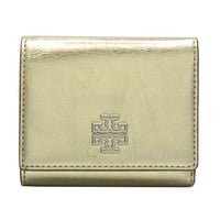 トリーバーチ 三つ折り財布 TORY BURCH BRITTEN メタリック レザー 171542 0725 723 SPARK GOLD アウトレット レディース