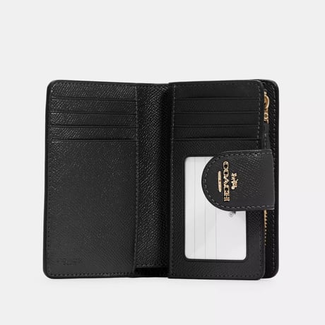 🎀コーチ COACH　ミディアム コーナー ジップ ウォレット　6390 IMBLK