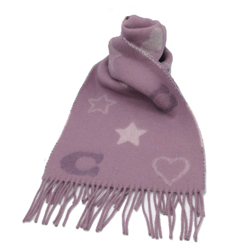 COACH コーチ　ウールマフラー ベージュ COACH コーチ メリノウール マフラー シグネチャー ベージュ系