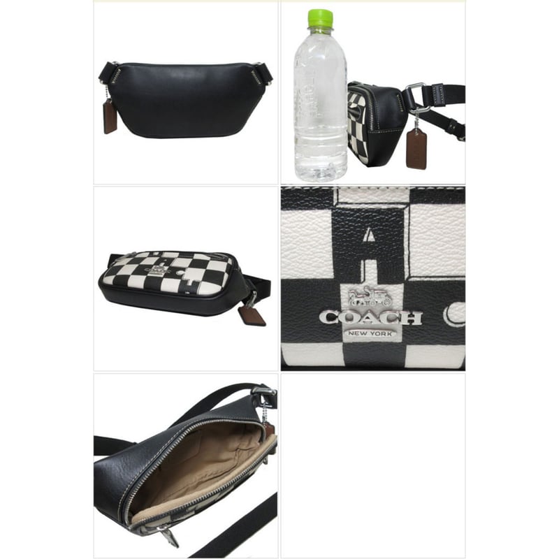 コーチ COACH チェッカーボード プリント エリアス ミニ ベルトバッグ 