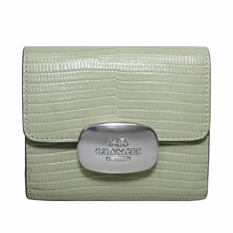 コーチ 二つ折り財布 COACH エライザ リザード 調 エンボス レザー 