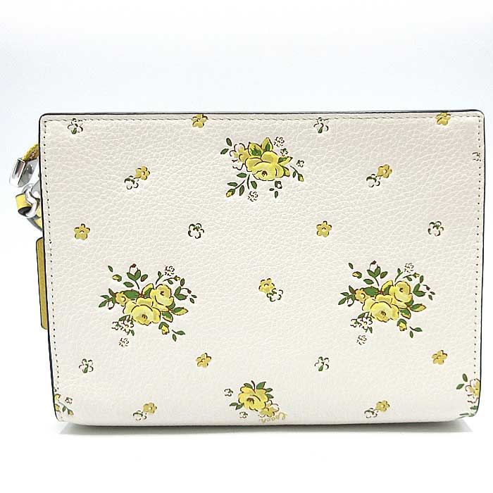 コーチ バッグ ショルダーバッグ COACH レザー スリム クロスボディ ウィズ フローラル プリント 斜め掛け ミニバッグ CAQ27 SVCAH (チョークマルチ) アウトレット レディース コーチ ショルダーバッグ COACH レザー ウィズ フローラル プリント