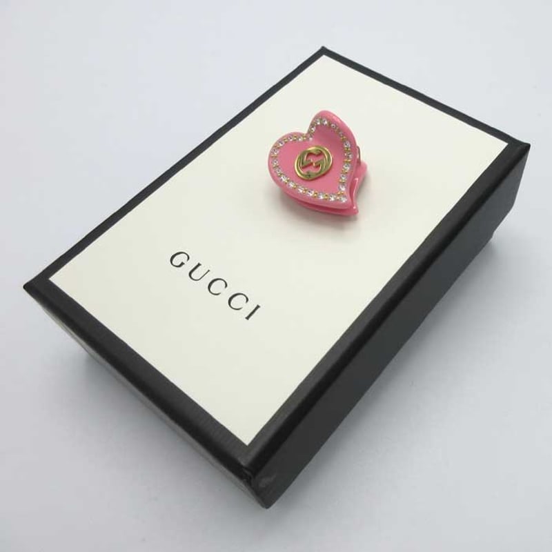 グッチ ヘアアクセサリー GUCCI ハート インターロッキングG