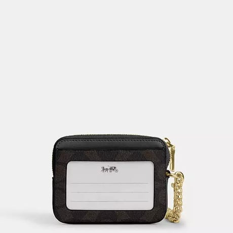 🎀コーチ COACH　ジップ カード ケース・シグネチャー キャンバス　CW883 IMXAQ