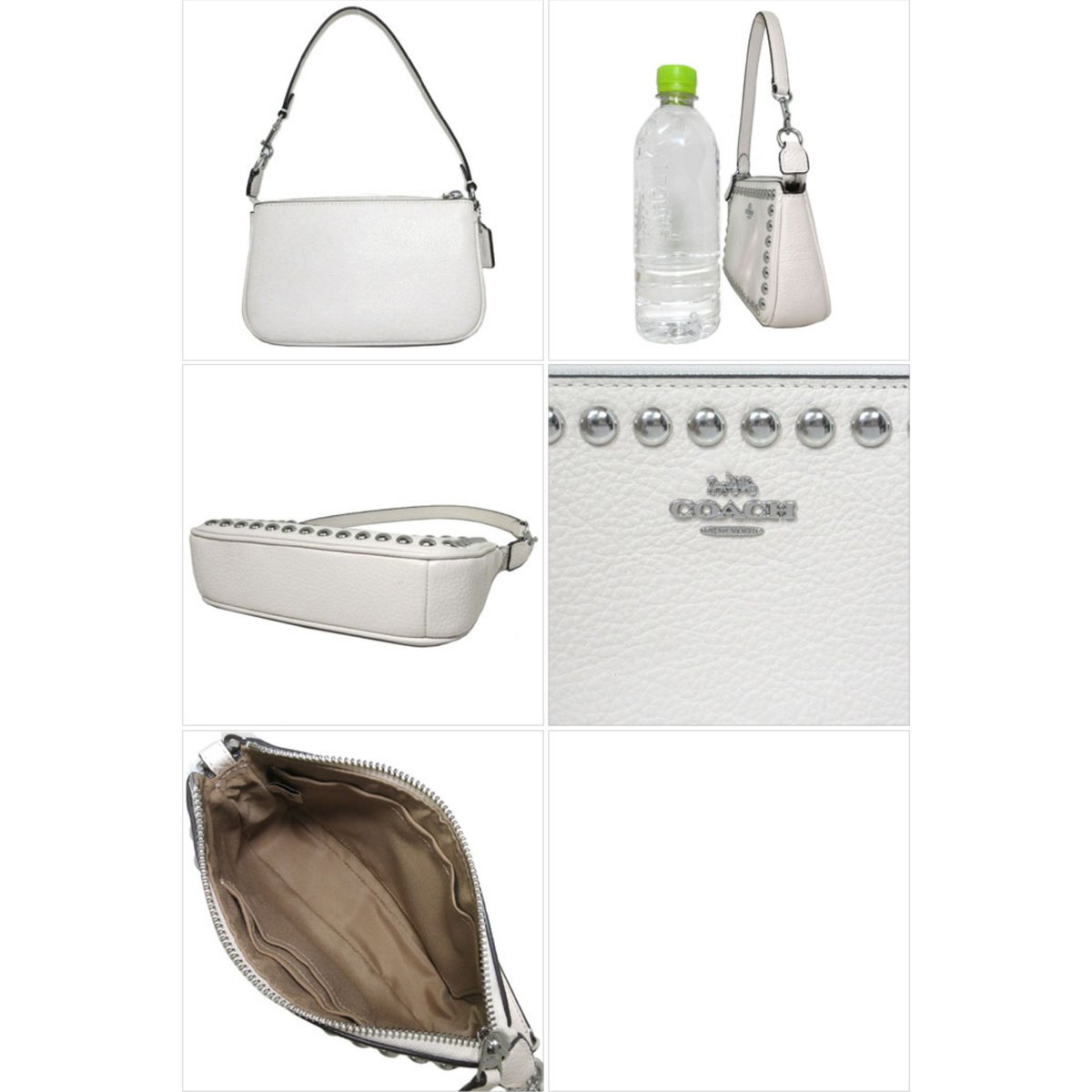 コーチ ポーチ COACH ノリータ レザー×スタッズ 19・リベット トップ  