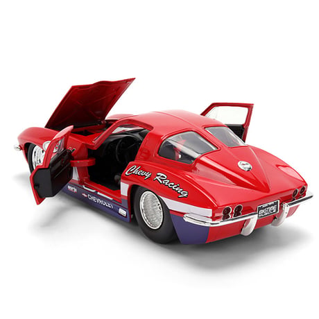 JADATOYS 1:24 BTM 1963 Chevy Corvetteミニカー