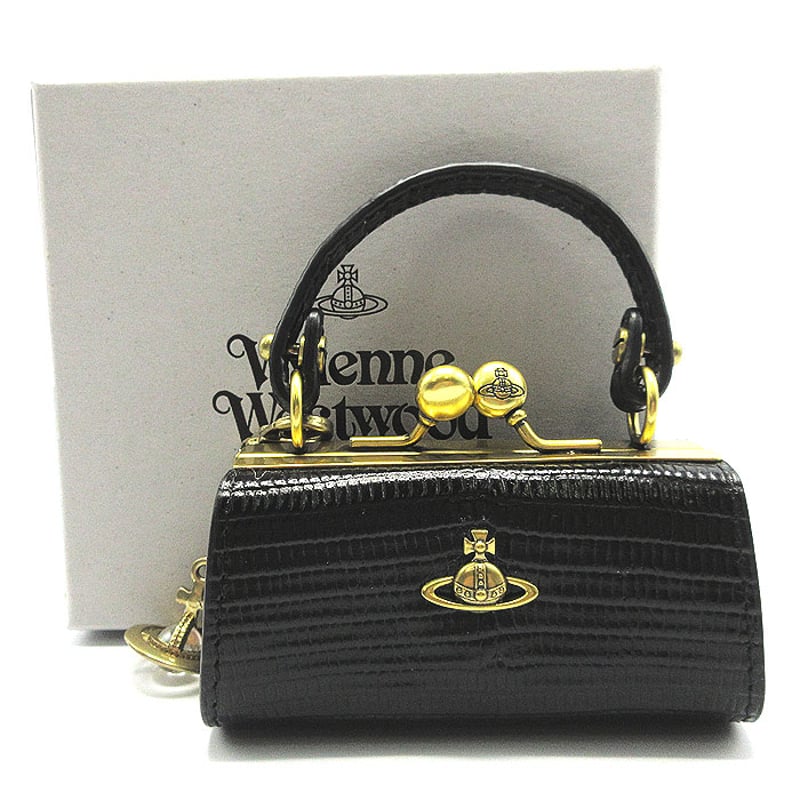 ヴィヴィアンウエストウッド バッグ リザード調 がま口 オーブ 