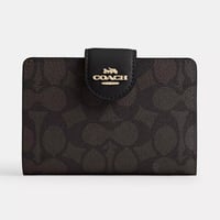 🎀コーチ COACH ミディアム コーナー ジップ ウォレット シグネチャー キャンバス CW786 IMXAQ