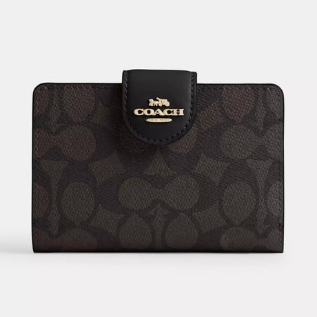 🎀コーチ COACH ミディアム コーナー ジップ ウォレット シグネチャー キャンバス CW786 IMXAQ