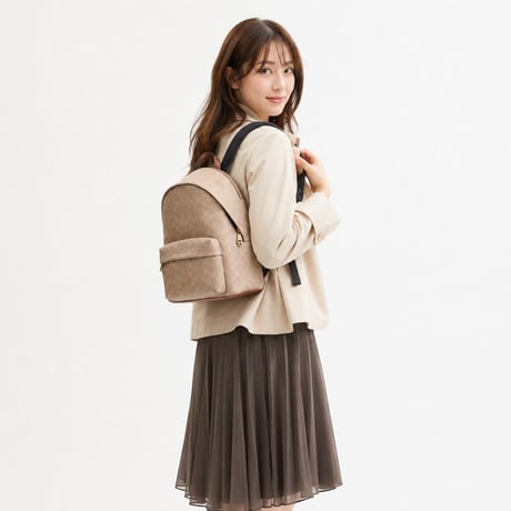 🎀コーチ COACH　テイラー スモール バックパック・シグネチャー キャンバス　CDW76 IMXHE