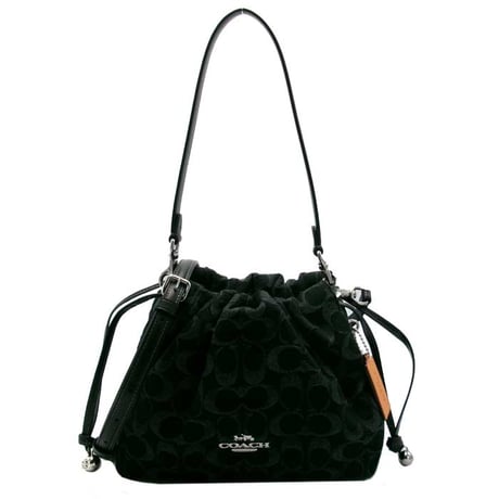 🎀コーチ ショルダーバッグ COACH FAYE デニム 2タイプショルダー付き 2WAY 斜め掛け CDQ76 SV/BK アウトレット レディース