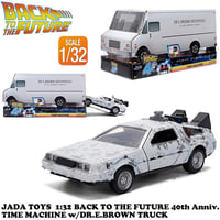 1:32 BACK TO THE FUTURE TIME MACHINE w/DR.E.BROWN TRUCK【 バックトゥザフューチャー ミニカー】
