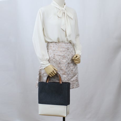 マルニ MARNI トートバッグ ブランド 2WAY ショルダー ミュゼオ カラーブロック ブランドSHMPV01Q00　P5070　ZO281グレー系 ホワイト系