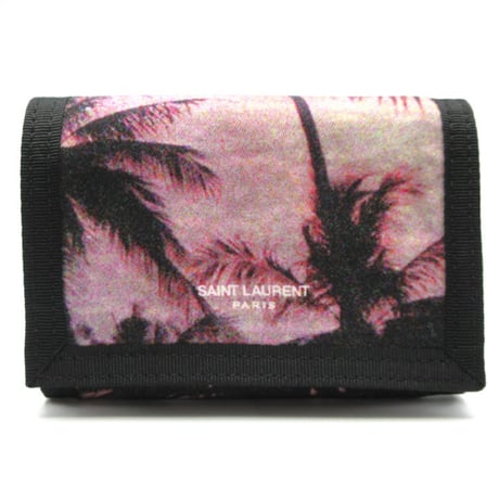 新品】サン ローラン 556429 HPB1E 5663 (ピンク系マルチ×ブラック  