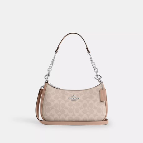 🎀コーチ COACH　テリ ショルダー バッグ・シグネチャー キャンバス　CV933 SVPWH