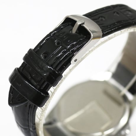 星型のインデックスとラインストーンが文字盤で輝く キラキラ シルバーケース SPST053 BLK レディース腕時計