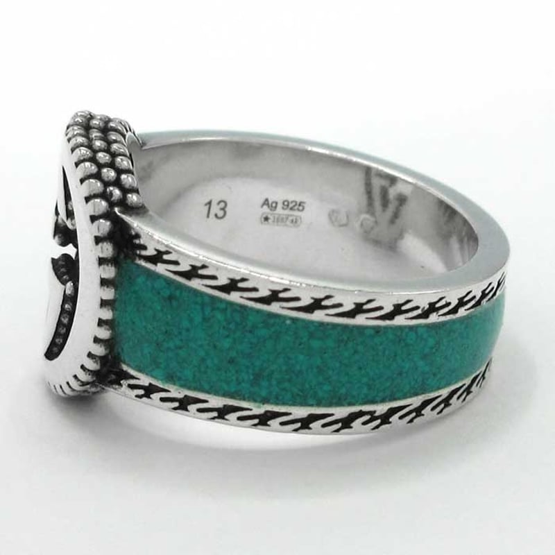 グッチ 指輪 GUCCI シルバー Ag 925 インターロッキングG GG ロゴ