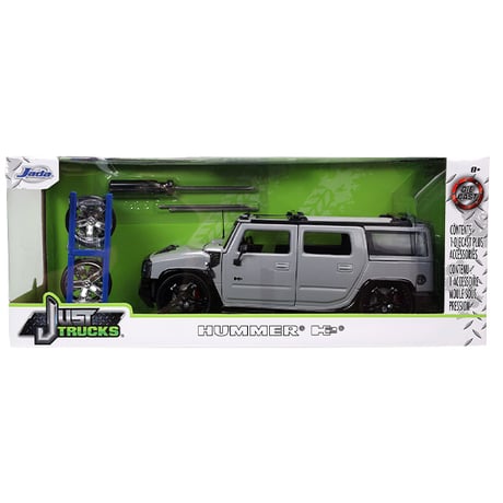 JADATOYS 1:24 JUST TRUCKS w/RACK & WHEELS 2003 Hummer H2 ミニカー