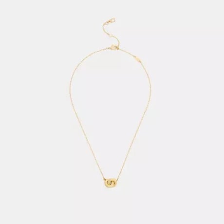 🎀コーチ COACH　インターロックペンダントネックレス　CEM30 GLD ONE
