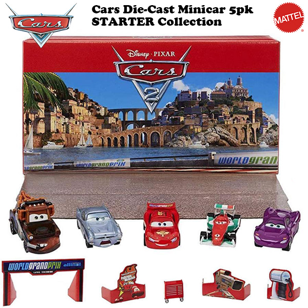 MATTEL 1:55 DISNEY PIXAR CARS 2 PORTO CORSA SET