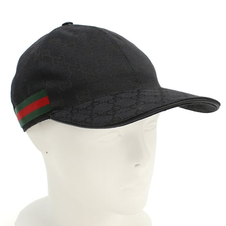グッチ GUCCI ベースボールキャップ メンズ GGキャンバス200035　KQWBG　1060ブラック #M