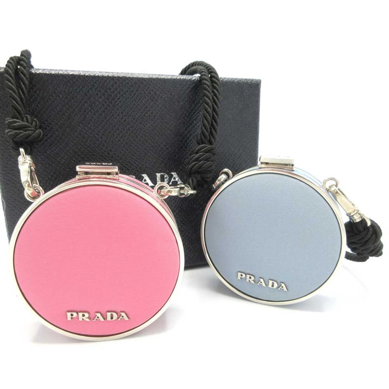 プラダ ポーチ PRADA ナイロン メタルロゴ ミニケース 小物入れ ミラー  