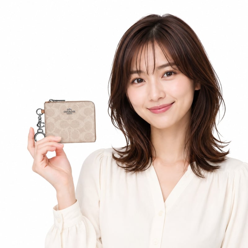🎀コーチ COACH スモール コーナー ジップ ウォレット・シグネチャー