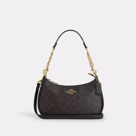 🎀コーチ COACH　テリ ショルダー バッグ・シグネチャー キャンバス　CV933 IMXAQ