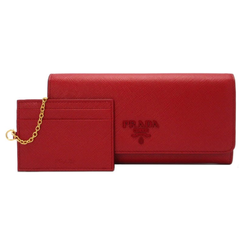 プラダ PRADA二つ折り長財布 パスケース付 1MH132 SAFFIANO SHINE F 