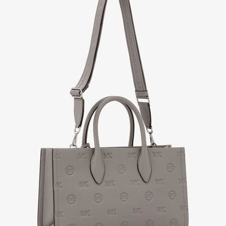 🎀MICHAEL KORS OUTLET MIRELLA ロゴ デボス EW トップジップ サッチェル ミディアムT #35S6S7ZS2V35 パールグレー