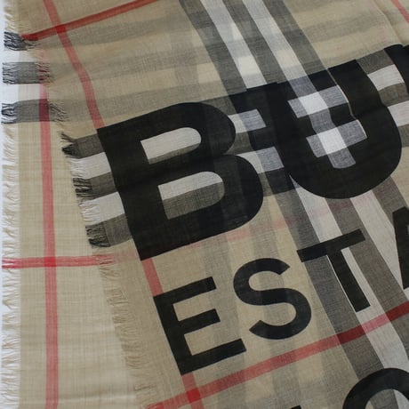 バーバリー BURBERRY ユニセックス スカーフ ブランド ロゴ入り 8035555 A7026 ARCHIVE BEIGE ブラウン系 マルチカラー