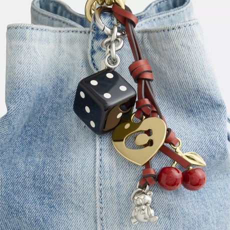 🎀コーチ COACH　ローアン バケット バッグ・ラブド デニム・チャーム　CER76 IMNIM