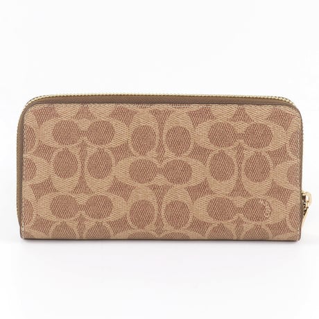 🎀コーチ COACH ロング ジップ アラウンド ウォレット シグネチャー キャンバス CW778 IMXHE