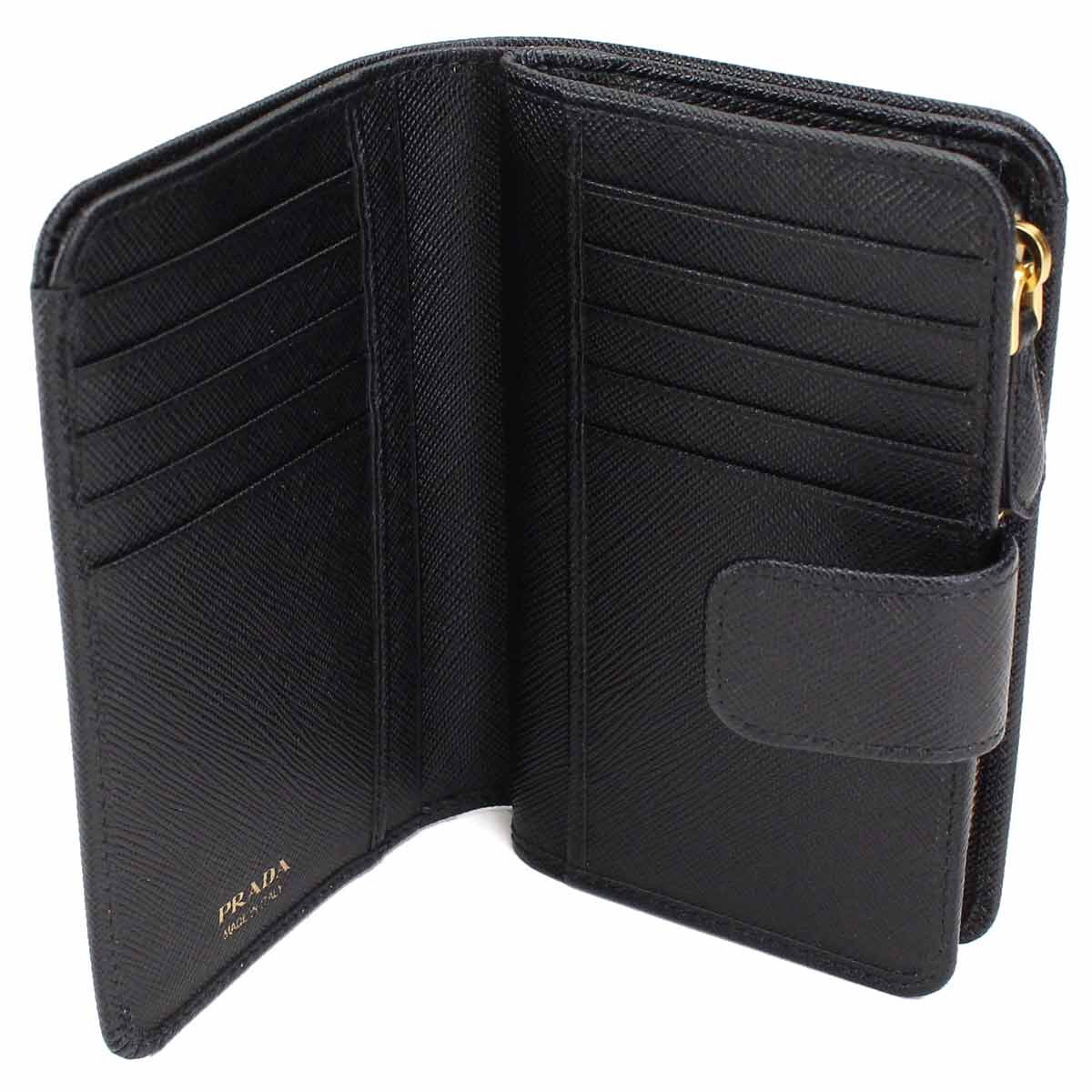 プラダ PRADA 財布 二折財布 小銭入れ付き 1ML225 QWA F0002 NERO