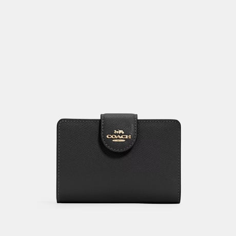 🎀コーチ COACH　ミディアム コーナー ジップ ウォレット　6390 IMBLK