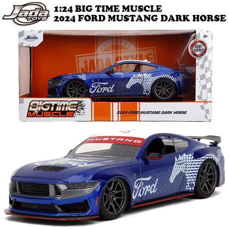 JADATOYS 1:24 BTM 2024 Ford Mustang Dark Horse ミニカー