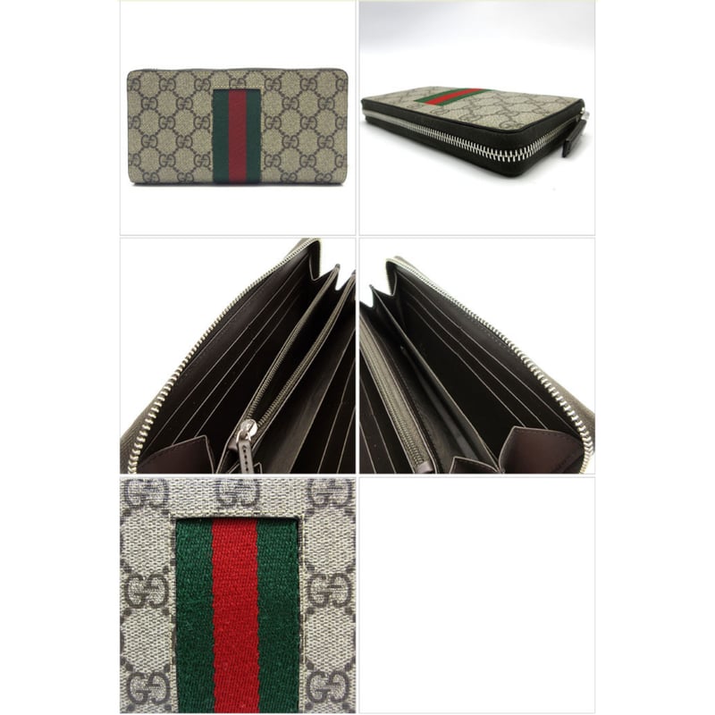 グッチ 長財布 GUCCI ウェビングライン GGスプリーム PVC グッチ 長財布 GUCCI ウェビングライン GGスプリーム PVC