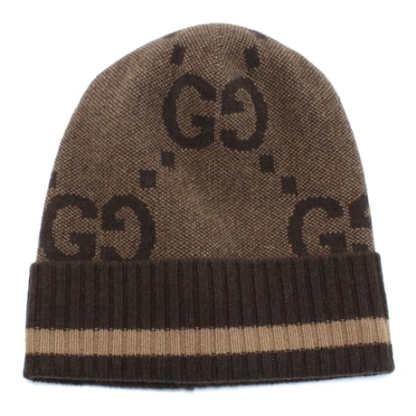 グッチ GUCCI GG カシミア ニット帽 ビーニー レディース676827　3G344　9764ブラウン系