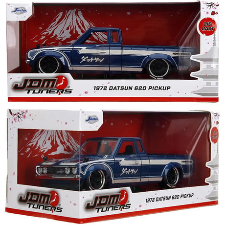 JADATOYS 1:24 JDM TUNERS 1972 Datsun 620 Pickup Truck ミニカー