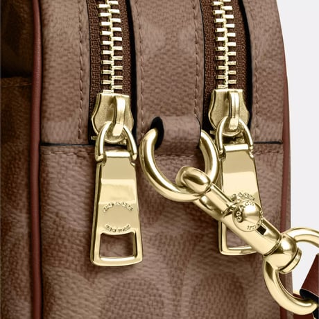 🎀コーチ COACH ミニ キャリー クロスボディ バッグ・シグネチャー キャンバス CEK69 IMXHE