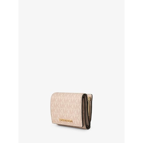 🎀MICHAEL KORS OUTLET JET SET TRAVEL コンパクト ウォレット ミディアム - MKシグネチャー 35S3GTVE2V7278 パウダーブラッシュ